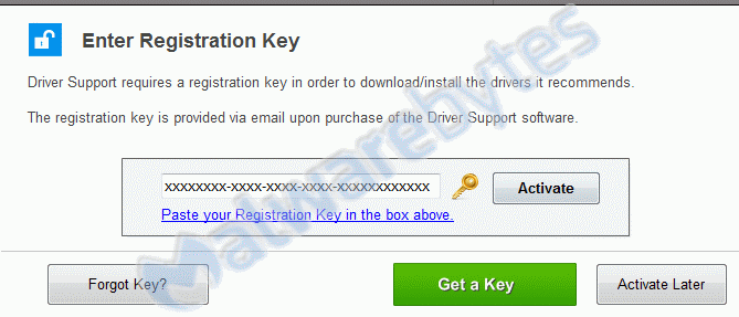 driver support registration key 10.1.2.41